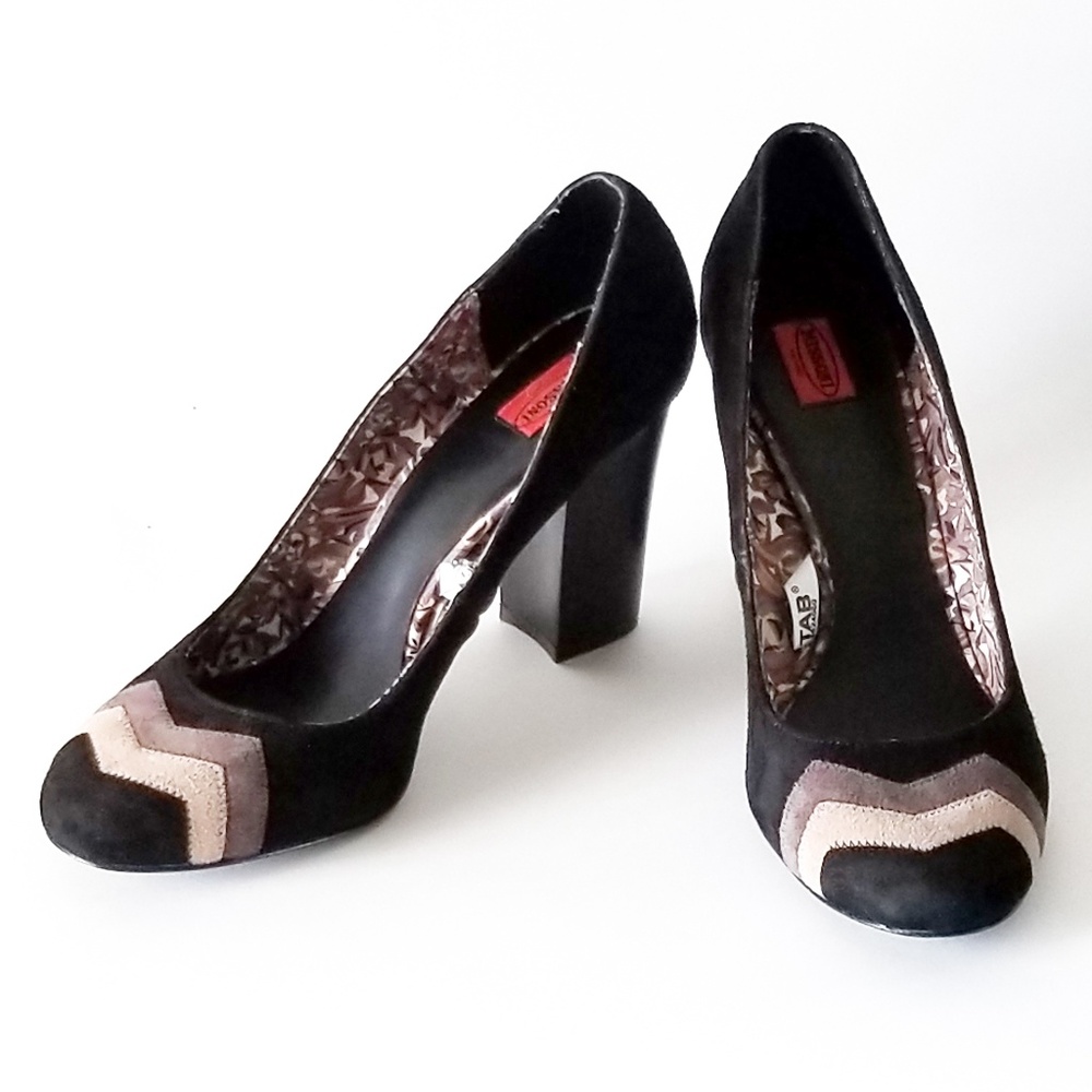 Missoni For Target 9.5M Black Suede Chevron Block